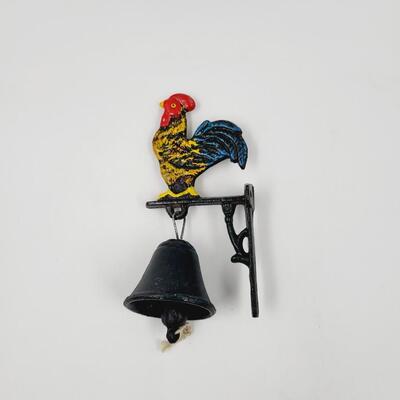 CAST IRON WALL ROOSTER BELL
