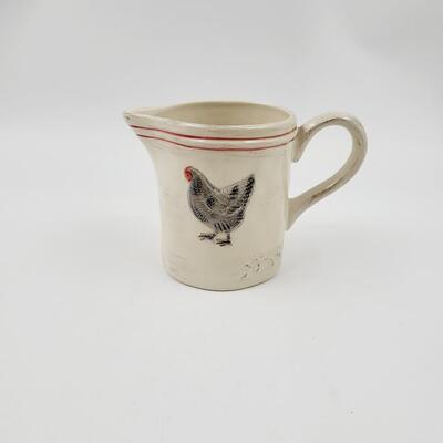CUTE SMALL ROOSTER POTTERY PITCHER