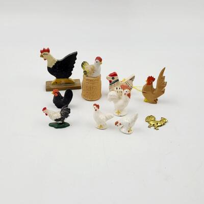 MINIATURE CHICKEN ROOSTER COLLECTABLE BUNDLE