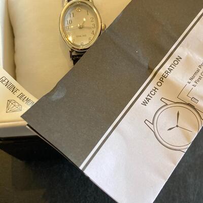 Genuine Diamond Dial Watch with Box and Paperwork