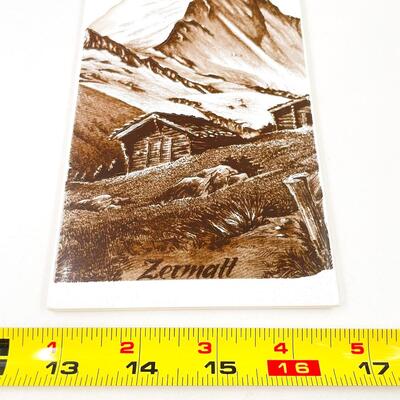 ZERMATT SWITZERLAND DECORATIVE CERAMIC TILE - MADE IN FRANCE