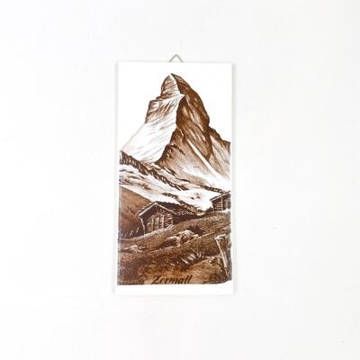 ZERMATT SWITZERLAND DECORATIVE CERAMIC TILE - MADE IN FRANCE