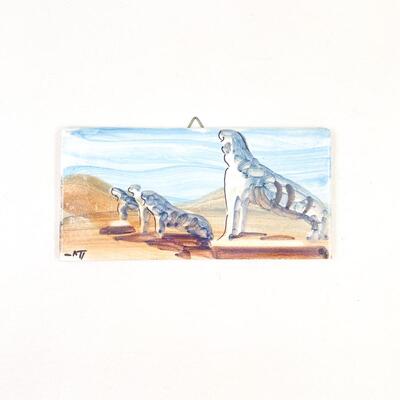 HAND-PAINTED DECORATIVE TILE - SIGNED ATI?
