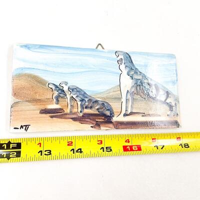 HAND-PAINTED DECORATIVE TILE - SIGNED ATI?