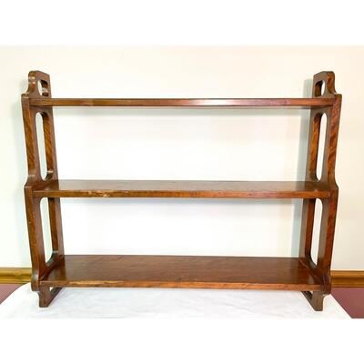 LARGE SOLID WOOD WALL SHELF