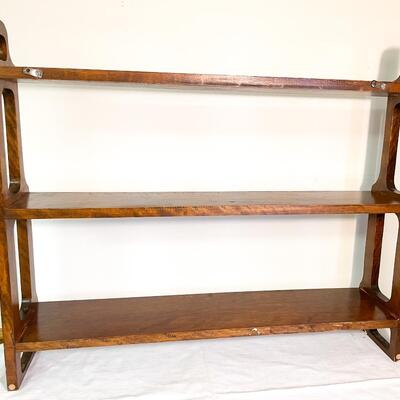 LARGE SOLID WOOD WALL SHELF