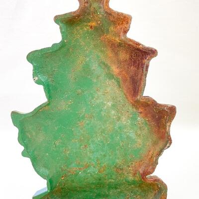 VINTAGE 11â€ CAST IRON CHRISTMAS TREE DECOR
