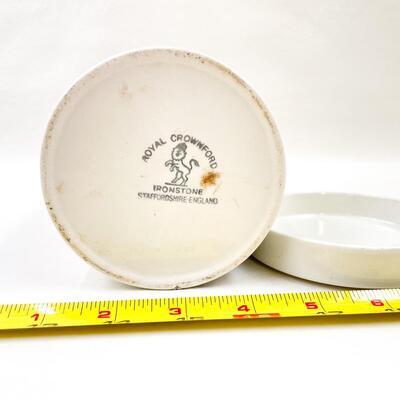ROYAL CROWNFORD IRONSTONE â€œCANDY TREATSâ€ VICTORIAN STYLE LIDDED CONTAINER