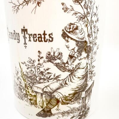 ROYAL CROWNFORD IRONSTONE â€œCANDY TREATSâ€ VICTORIAN STYLE LIDDED CONTAINER