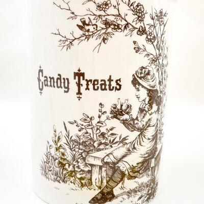 ROYAL CROWNFORD IRONSTONE â€œCANDY TREATSâ€ VICTORIAN STYLE LIDDED CONTAINER