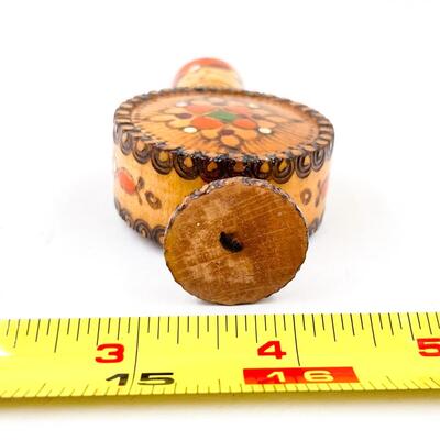 4â€ BULGARIA WOODEN PERFUME BOTTLE