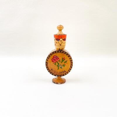 4â€ BULGARIA WOODEN PERFUME BOTTLE