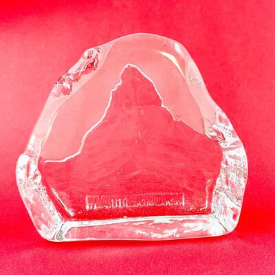 MATTERHORN SWITZERLAND CRYSTAL PAPERWEIGHT