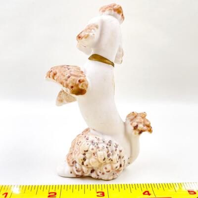 VINTAGE 4.5â€ INARCO JAPAN PORCELAIN POODLE FIGURINE