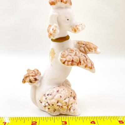 VINTAGE 4.5â€ INARCO JAPAN PORCELAIN POODLE FIGURINE