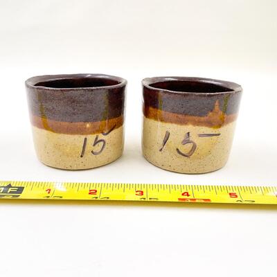 MINI BROWN STONEWARE RAMEKINS SET OF 2