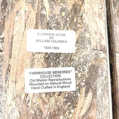 OLD MASTER REPRODUCTIONS â€œFARMHOUSE MEMORIESâ€ SMALL WALL PLAQUES, SET OF 3