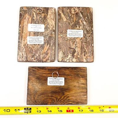 OLD MASTER REPRODUCTIONS â€œFARMHOUSE MEMORIESâ€ SMALL WALL PLAQUES, SET OF 3