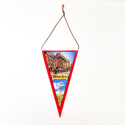 MÃœNCHEN (MUNICH) GERMANY 2-SIDED FABRIC PENNANT