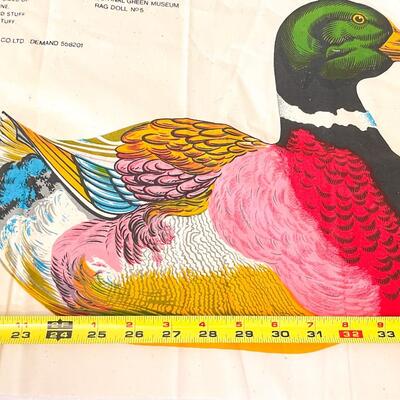 BETHNAL RAG DOLL #5 - MALLARD DUCK PILLOW SEWING PATTERN FABRIC