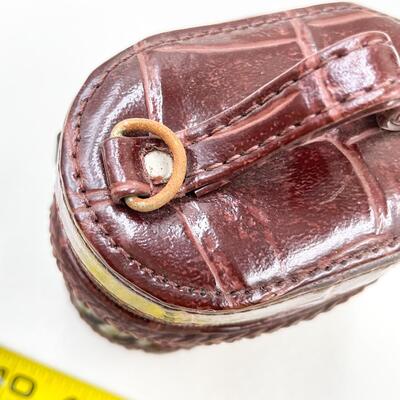 FANCY BURGUNDY HANDBAG W/ MATCHING MINI BAG