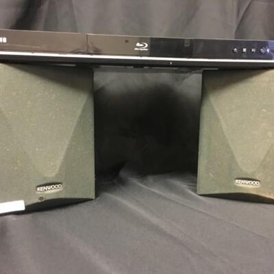 : DVD player and 2 speakers;