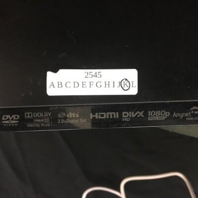 : DVD player and 2 speakers;