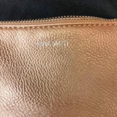 Purses / handbags: Large brown purse, large Silver purse, 7 smaller bags;