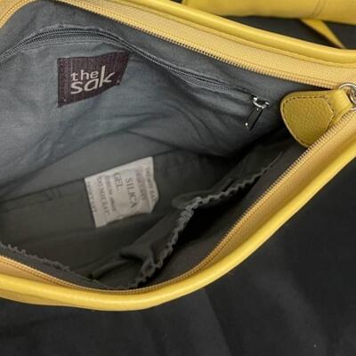 Purses / handbags: Yellow, macrame, LaRegale, et al;