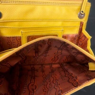 Purses / handbags: Yellow, macrame, LaRegale, et al;