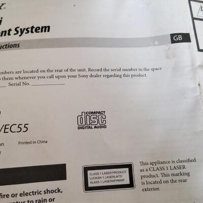Lot #111 Sony Mini-Hi Fi Component System
