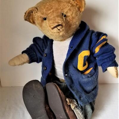 Lot #115  Wonderful Antique Mohair Teddy Bear - Jointed