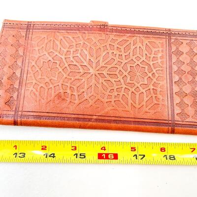 MOROCCAN EMBOSSED LEATHER WALLET