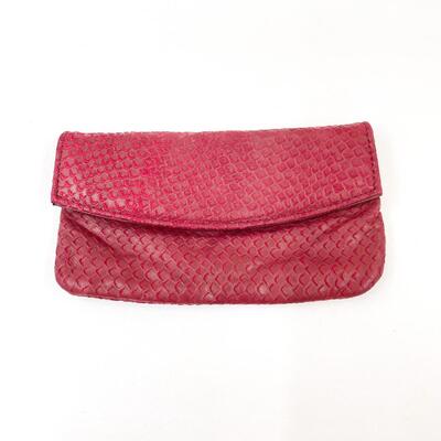 RED SNAKESKIN STYLE WALLET