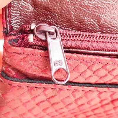 RED SNAKESKIN STYLE WALLET