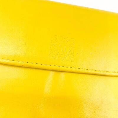 VINTAGE YELLOW ANNE KLEIN BY ST. THOMAS WALLET W/ MATCHING CHECKBOOK COVER