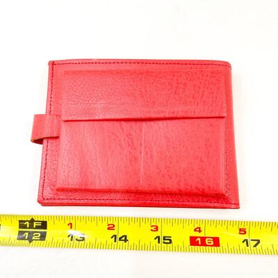 VINTAGE RED ROLFS COWHIDE LEATHER WALLET