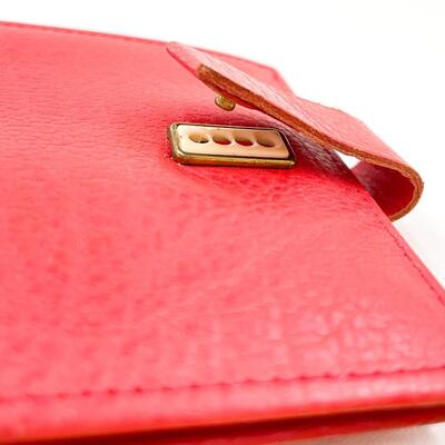 VINTAGE RED ROLFS COWHIDE LEATHER WALLET