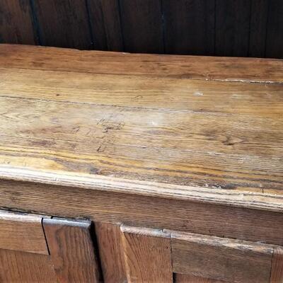 Lot #118  Antique Oak Ice Box - ca 1900