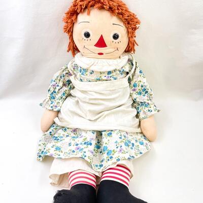 VINTAGE 30â€ HOMEMADE RAGGEDY ANN DOLL