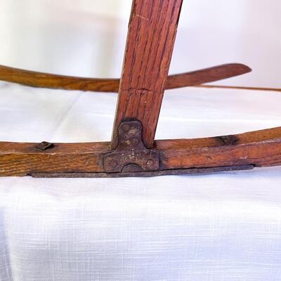 ANTIQUE CHILDâ€™S WOODEN ROCKING CHAIR
