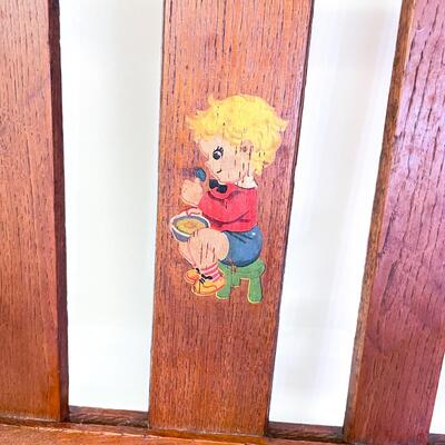 ANTIQUE CHILDâ€™S WOODEN ROCKING CHAIR