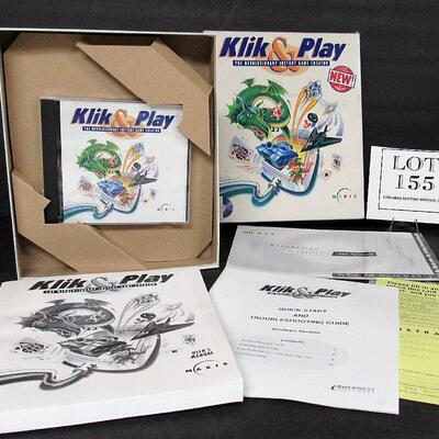Neat 1994 Klik and Play CD Rom With Instruction Book, Game Creator, Etc