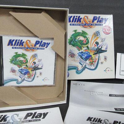 Neat 1994 Klik and Play CD Rom With Instruction Book, Game Creator, Etc