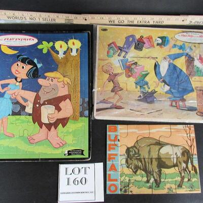 Vintage Flintstones, Sword in the Stone Disney, and Buffalo Puzzles
