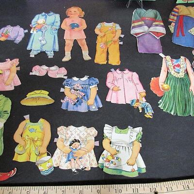 Vintage Blossom Paper Dolls, Unused, Tahaiti Dolls and Unknown Doll With Clothes