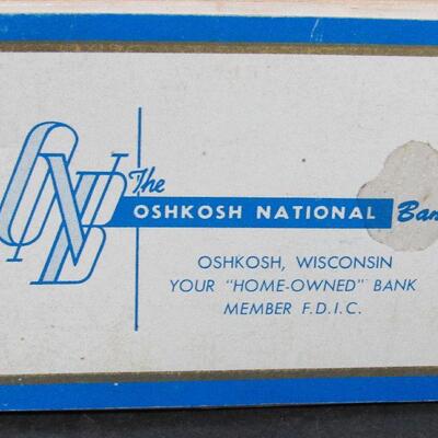 3 Decks of Cards, Murken of Oshkosh Advertizing, Oshkosh National Bank Adv. and Arizona
