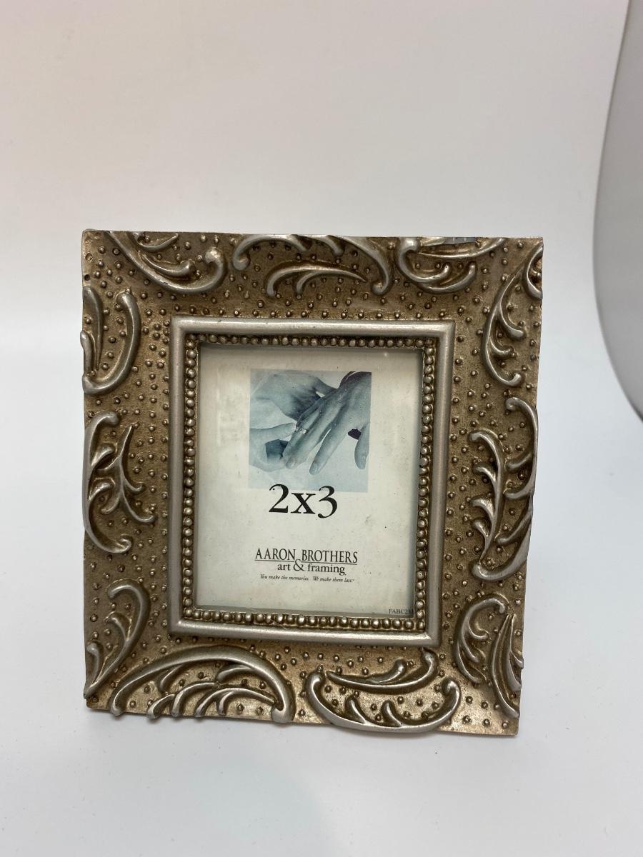 Set of 3 Small Square Silver Tone Picture Frames