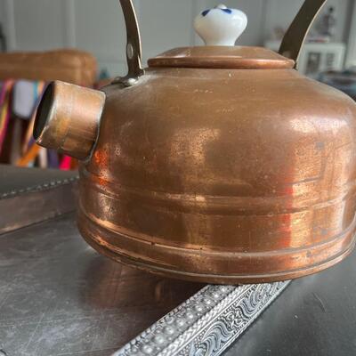 Vintage copper teapot