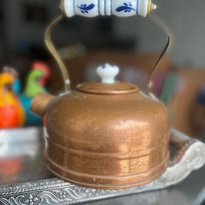 Vintage copper teapot